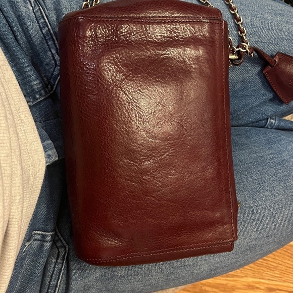 Mulberry Small Lily Flap Bag Oxblood EUC authentic Made in England - Picture 4 of 15